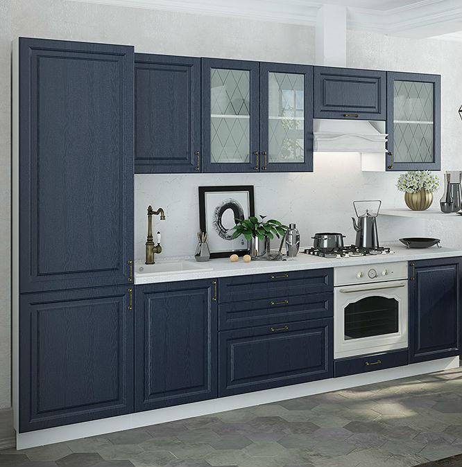 Кухня с фасадами из пленочного МДФ.