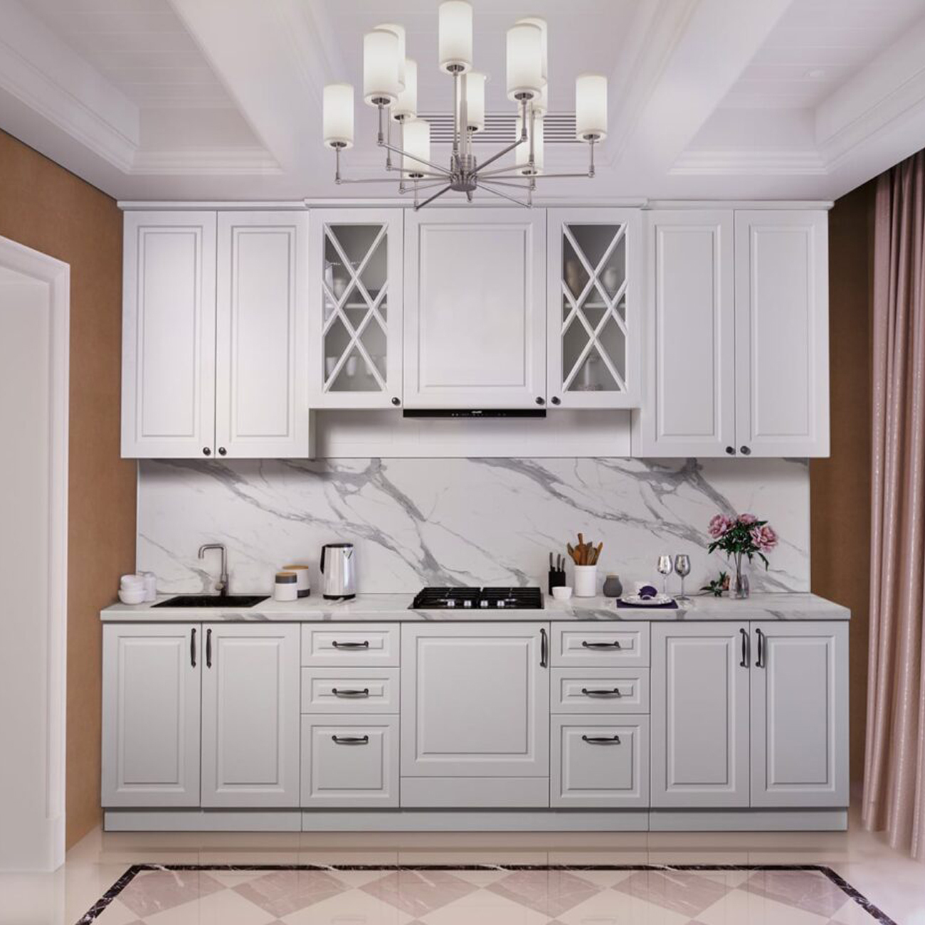 Крашенный МДФ в классическом стиле.