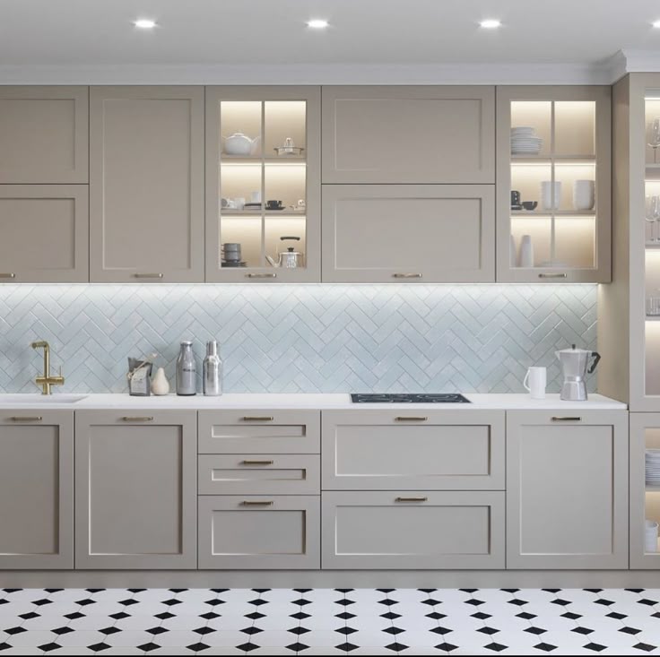 Кухня в классическом стиле. Крашенный МДФ.