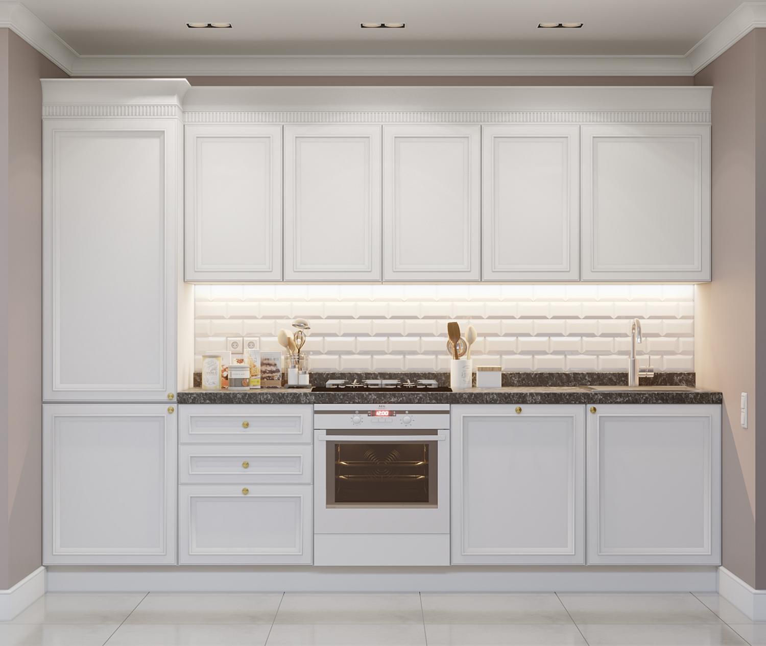 Крашенный МДФ в классическом стиле.