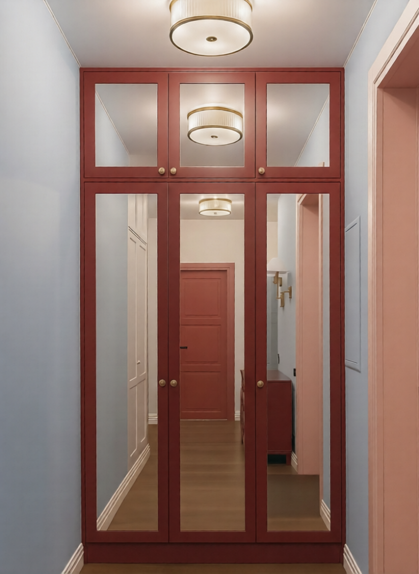 Шкаф распашной с зеркалом.