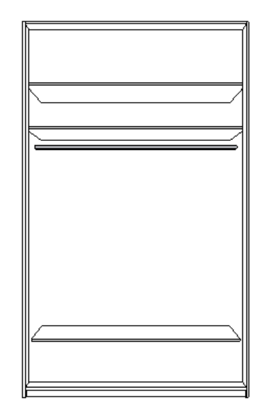 Внутреннего наполнения двух дверного шкафа-купе.