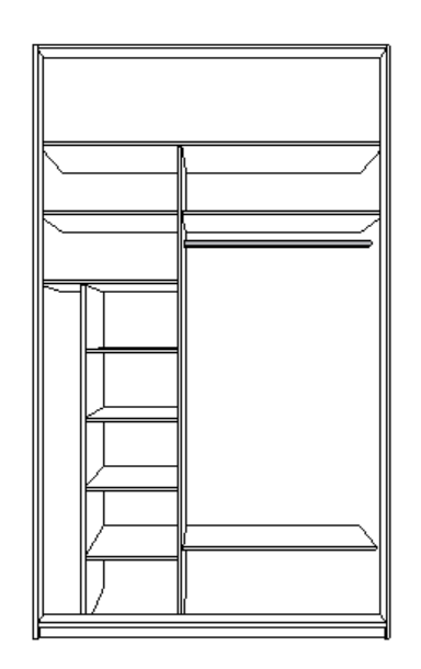 Внутреннего наполнения двух дверного шкафа-купе.