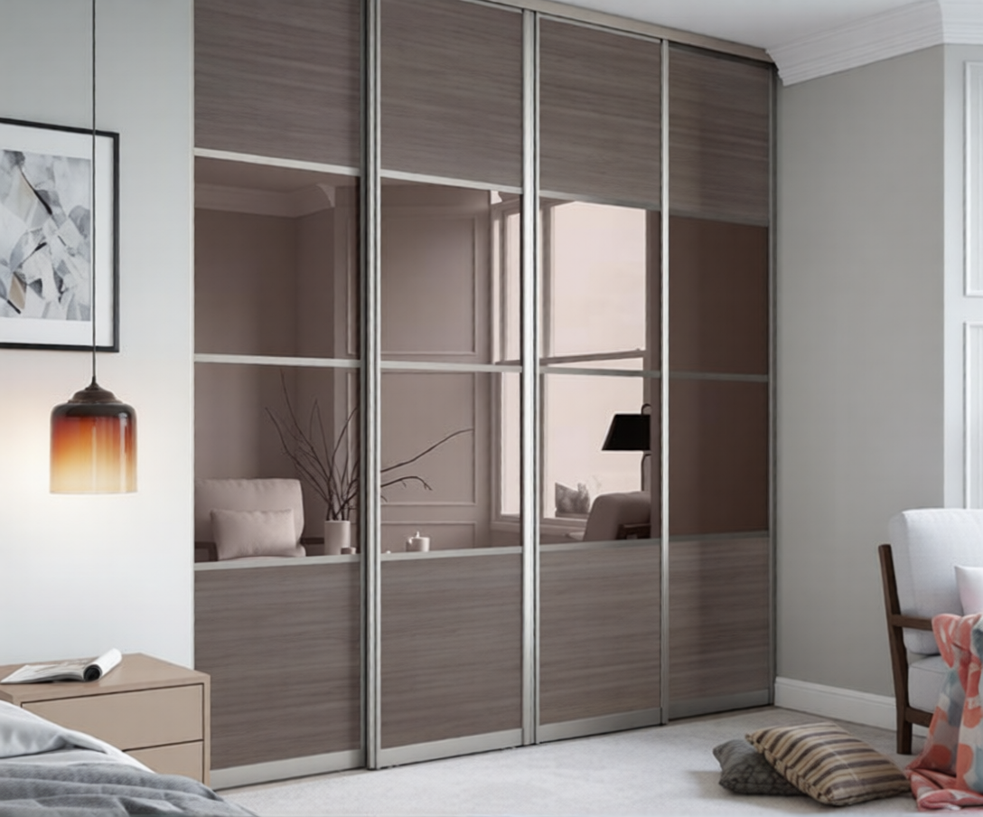 Шкаф-Купе комбинированный ЛДСП и зеркало.