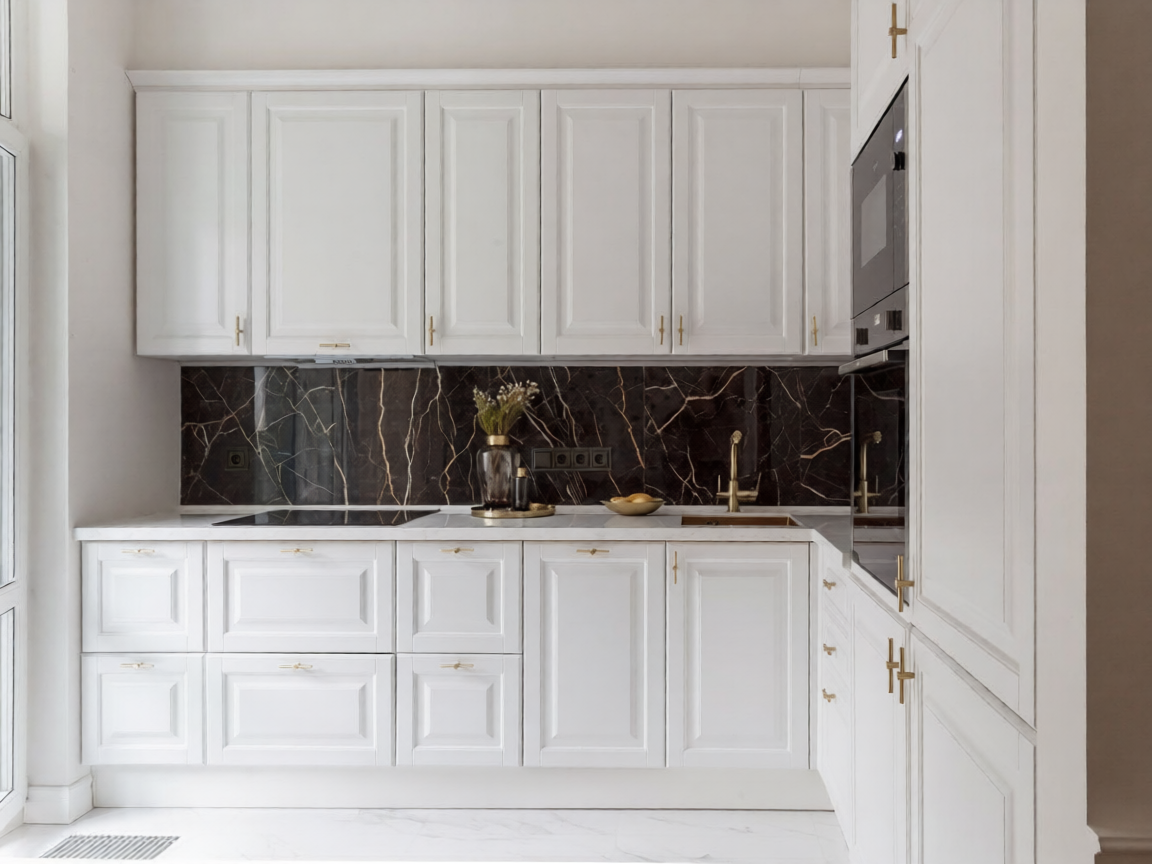 Кухня в классическом стиле. Крашенный МДФ.