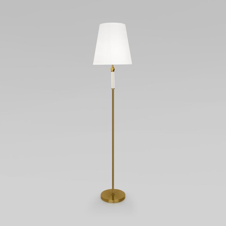 Напольный светильник с тканевым абажуром 01146/1 латунь