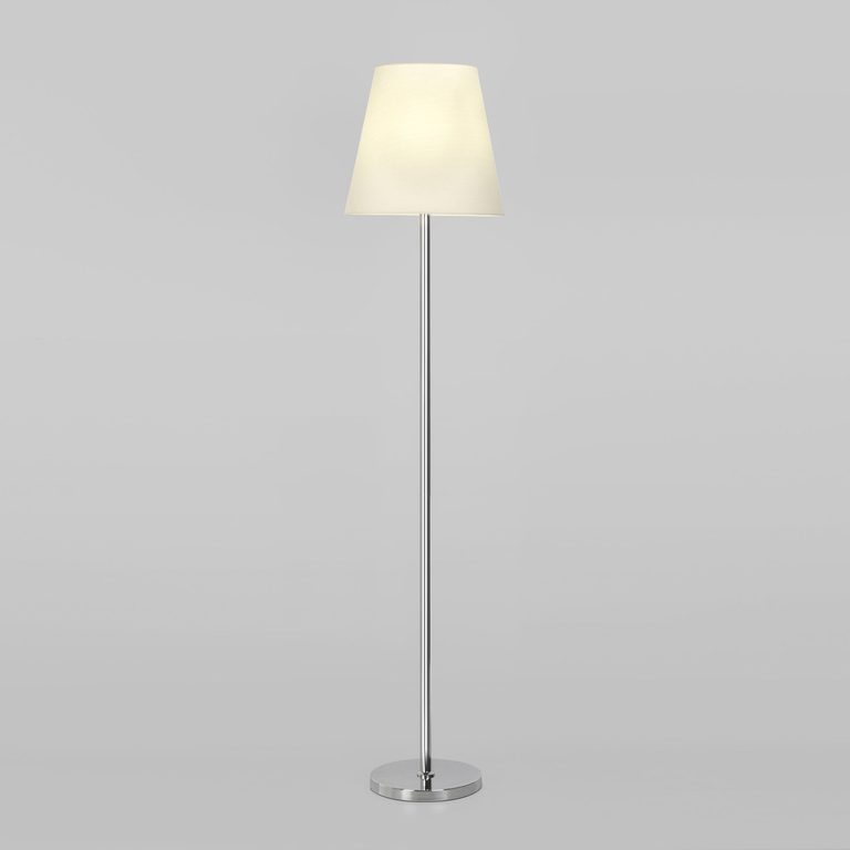 Напольный светильник с тканевым абажуром 01166/1 хром