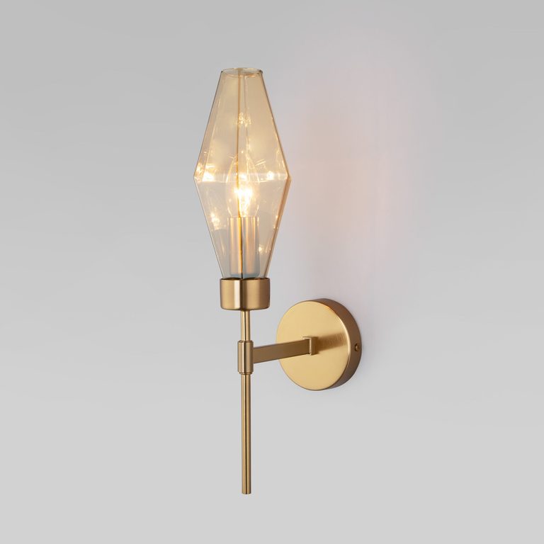 НАСТЕННЫЙ СВЕТИЛЬНИК СО СТЕКЛЯННЫМ ПЛАФОНОМ 60143/1 хром