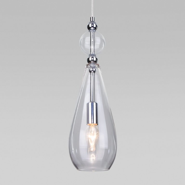 Подвесной светильник со стеклянным плафоном 50202/1 пурпурный