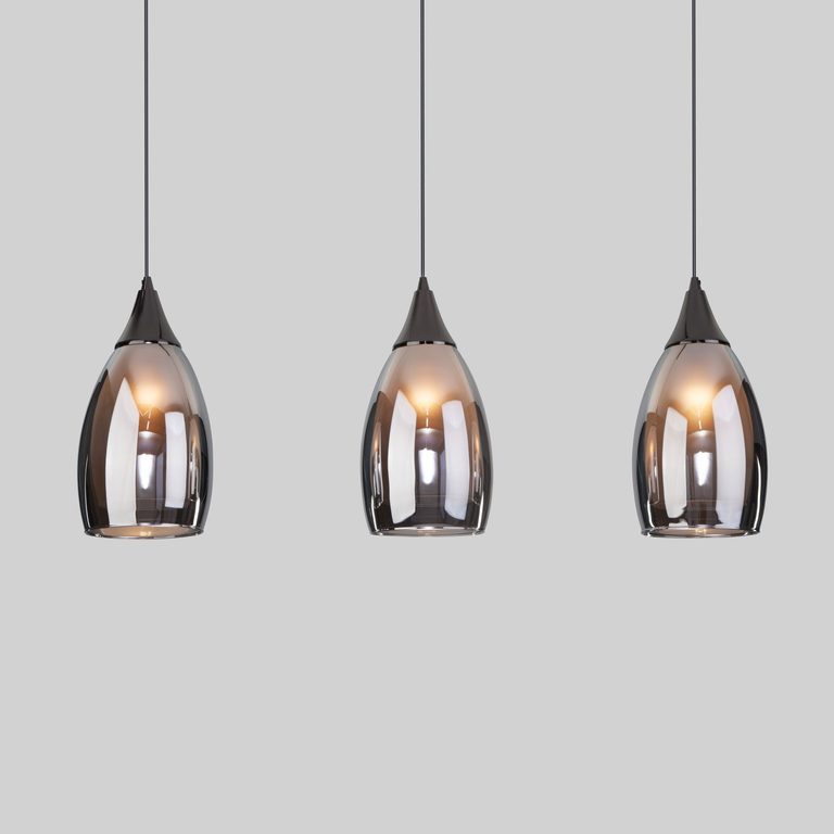 Подвесной светильник со стеклянными плафонами 50285/3 хром