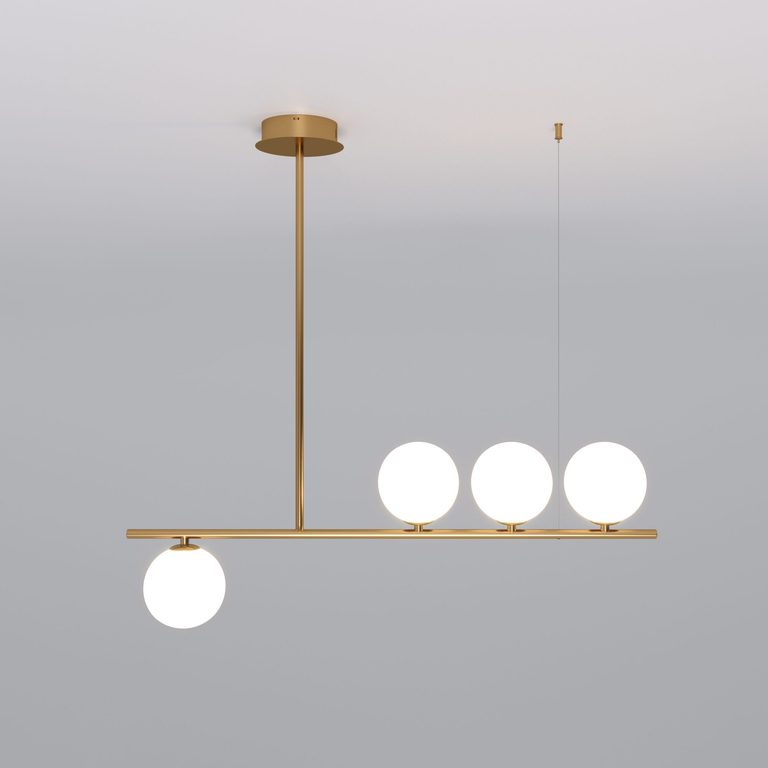 Подвесной светильник со стеклянными плафонами 70136/4 латунь