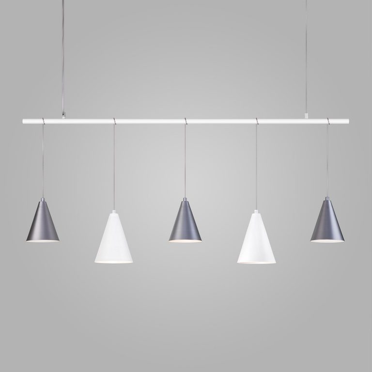 Подвесной светильник в стиле лофт 50088/5 белый/серебро