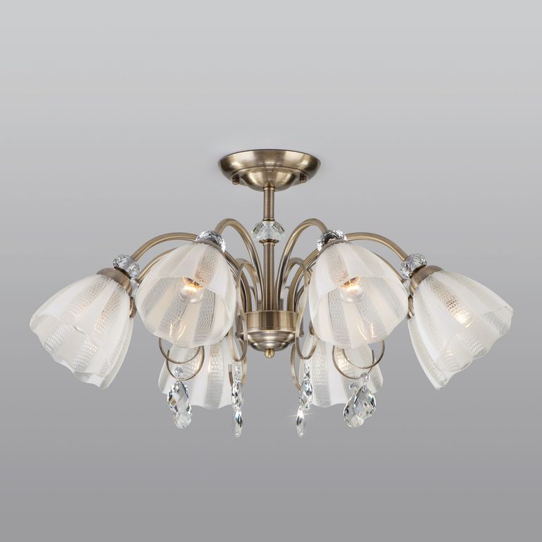 Потолочная люстра со стеклянными плафонами 30155/8 белый