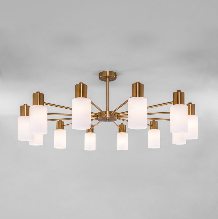 Умная потолочная люстра со стеклянными плафонами 70160/12 хром