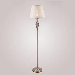 Напольный светильник с тканевым абажуром 01003/1 античная бронза