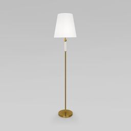 Напольный светильник с тканевым абажуром 01146/1 хром