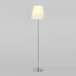 Напольный светильник с тканевым абажуром 01166/1 хром