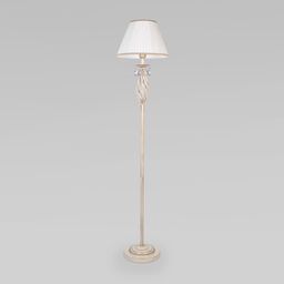 Напольный светильник с тканевым абажуром 10073/1 белый с золотом