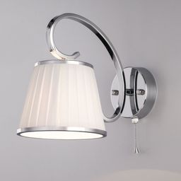 Настенный светильник с тканевым абажуром 60088/1 хром