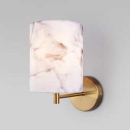 Настенный светильник с тканевым абажуром 60174/1 латунь