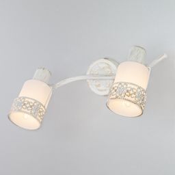 Настенный светильник со стеклянными плафонами 20025/2 белый с золотом