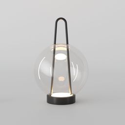 Настольный светодиодный светильник со стеклянным плафоном 80507/1 черный