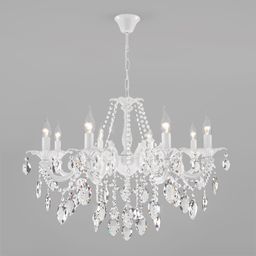 Подвесная люстра с хрусталем 10108/8 белый