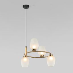 Подвесная люстра со стеклянными плафонами 30183/4 латунь