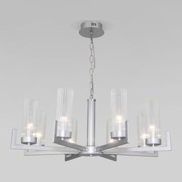 Подвесная люстра со стеклянными плафонами 60133/8 серебро