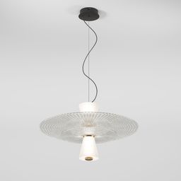 ПОДВЕСНОЙ СВЕТИЛЬНИК С АКРИЛОВЫМ И СТЕКЛЯННЫМИ ПЛАФОНАМИ 40029/1 LED/ белый