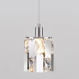 Подвесной светильник с хрусталем 50101/1 хром