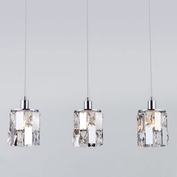 Подвесной светильник с хрусталем 50101/3 хром