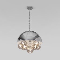 Подвесной светильник со стеклянными плафонами 30178 хром