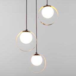 Потолочный светильник со стеклянными плафонами 50205/3 хром