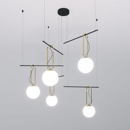 Подвесной светильник со стеклянными плафонами 70143/5 белый