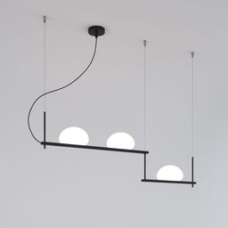 Подвесной светильник со стеклянными плафонами 70145/3 латунь