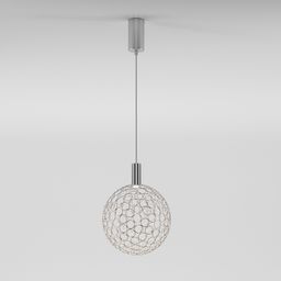 Подвесной светодиодный светильник с металлическим плафоном 90353/1 хром