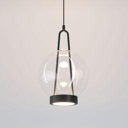 Подвесной светодиодный светильник со стеклянным плафоном 50267/1 LED черный