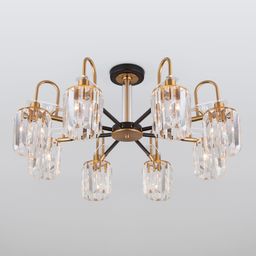 Потолочная люстра с хрусталем 70090/8 черный