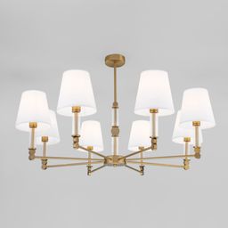 Потолочная люстра с тканевыми абажурами 60145/8 хром