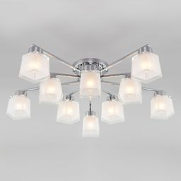 Потолочная люстра со стеклянными плафонами 30162 хром