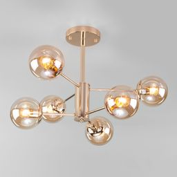 Потолочная люстра со стеклянными плафонами 30166/6 хром