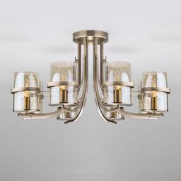 Потолочная люстра со стеклянными плафонами 60085/8 античная бронза