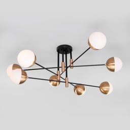 Потолочная люстра со стеклянными плафонами 70129/8 хром