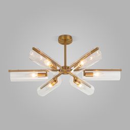 Потолочная люстра со стеклянными плафонами 70144/6 хром