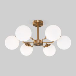 Потолочная люстра со стеклянными плафонами 70154/6 хром