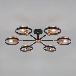 Потолочная люстра в стиле лофт 70121/6 черный