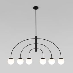 Потолочный светильник со стеклянным плафоном 30179/6 черный