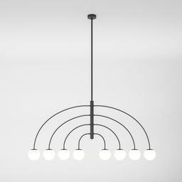 Потолочный светильник со стеклянным плафоном 30179/8 черный