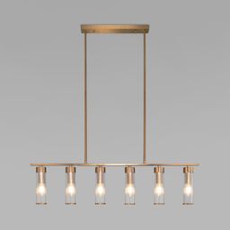 Потолочный светильник со стеклянными плафонами 60166 латунь